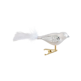 White & Silver Glass Bird