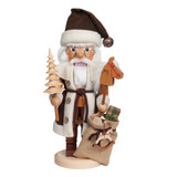 Natural Santa Holding a Tree and Toys