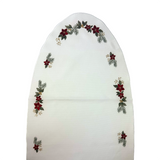 Christmas White Oval Table Runner