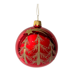 Red Bauble with Shooting Star