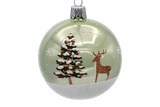 Mint Green Forest with Deer