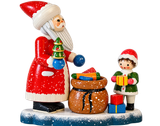 Wintertime Santa Claus and Girl