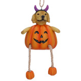 Dog in Pumpkin Ornament