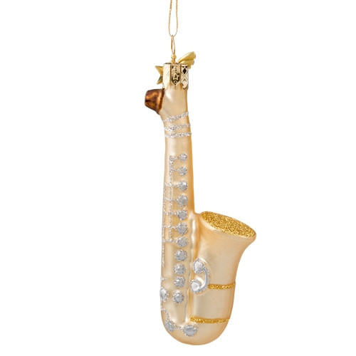 Saxophone Glass Ornament