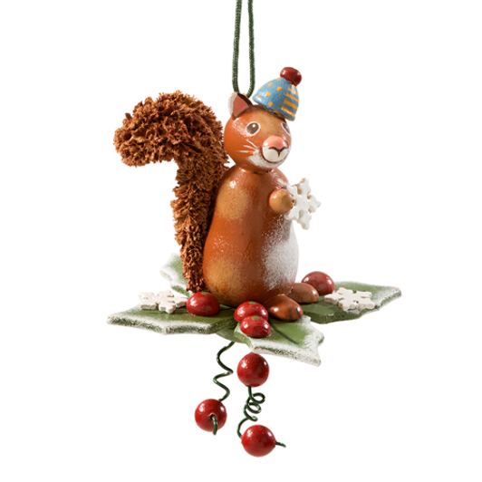 Country Squirrel Wood Ornament