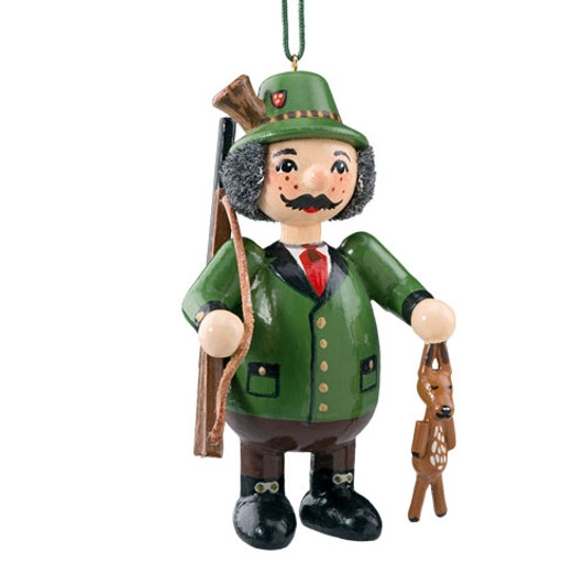 Hunter with Deer Wood Buddy Ornament