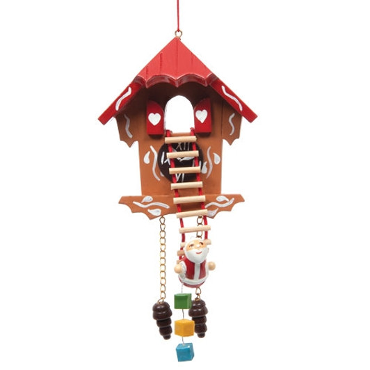 Cuckoo Clock with Santa on Ladder