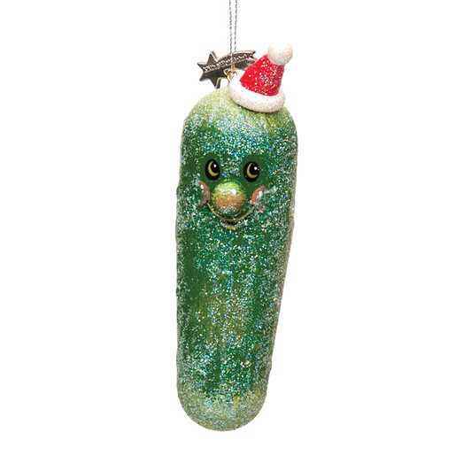 Frosty Pickle Wood Ornament