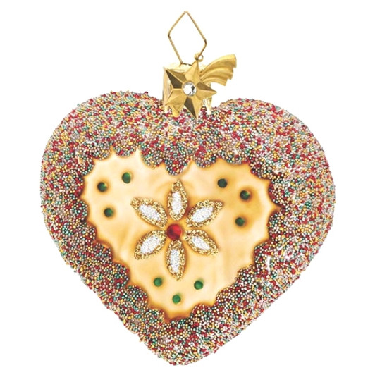 Gingerbread Heart with Beads