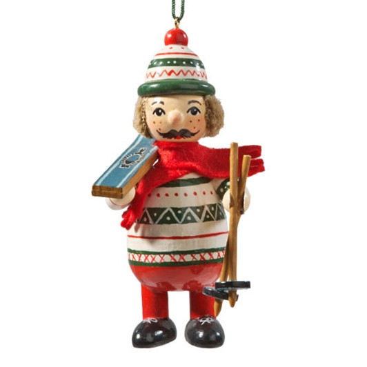 Buddy Skier Wood Buddy Ornament