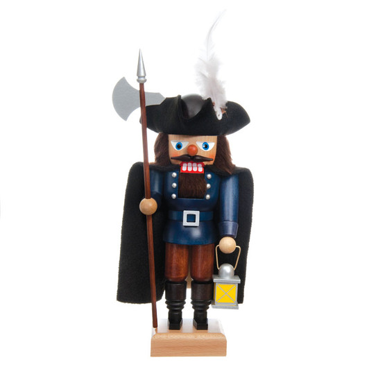 Blue Night Watchman Stands Guard Nutcracker