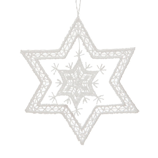 Star Snowflake Linen Ornament