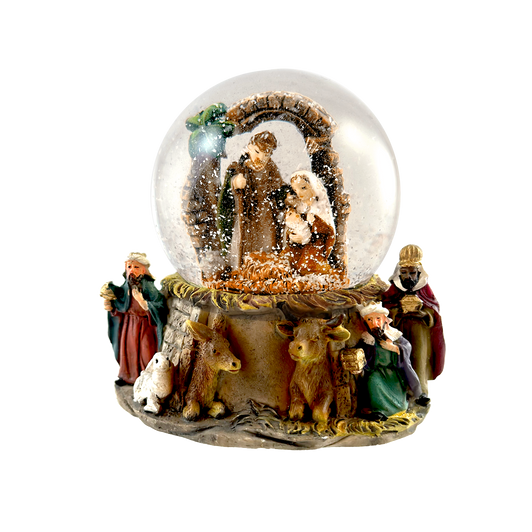 Nativity with Kings Snow Globe