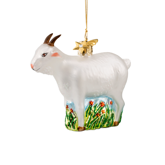 Animal Series Goat Glass Ornament