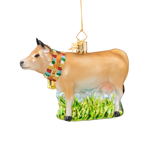 Animal Series Cow Glass Ornament