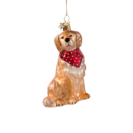 Golden Retreiver Glass Ornament