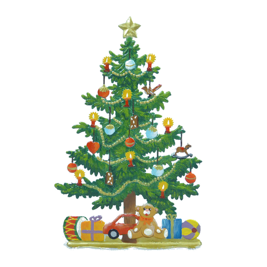 Standing Christmas Tree Pewter