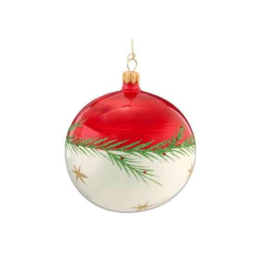 Red & White with Garland Ball Large