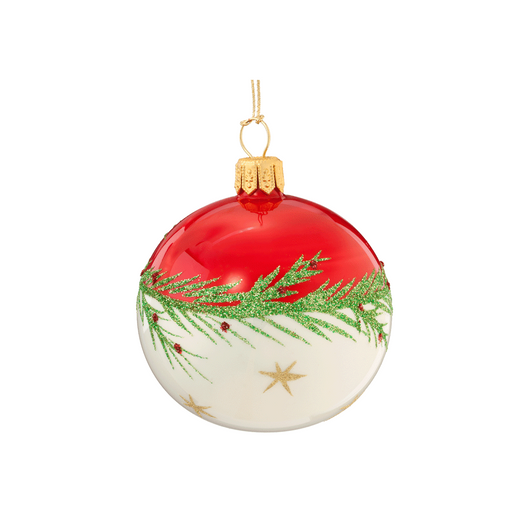 Red & White with Garland Ball Small