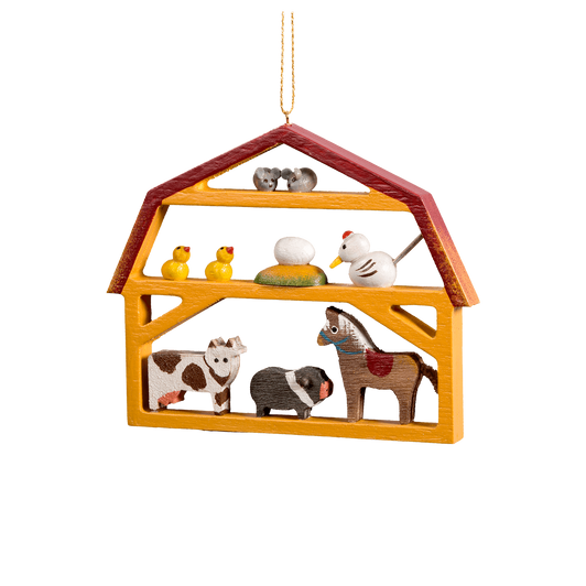 Shadowbox Barn with Animals