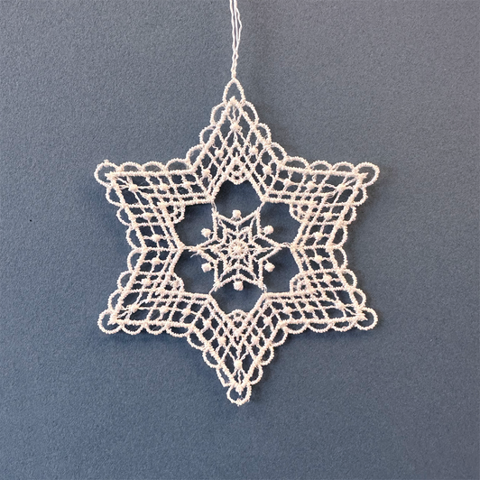 Snowflake Star Linen Ornament