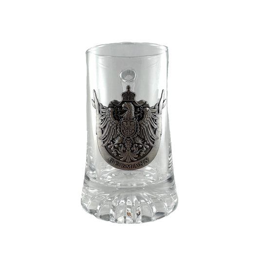Glass German Eagle Crest Mug