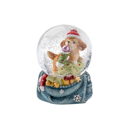 Christmas Dog Snow Globe
