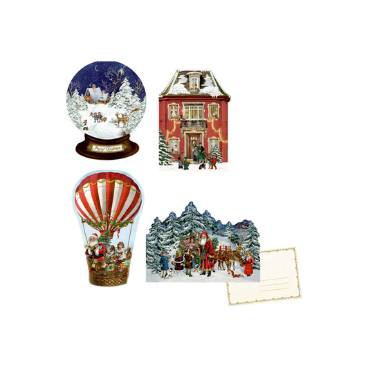 Nostalgic Christmas Advent Calendar Cards