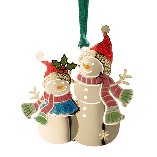 Gold Metal Snowmen