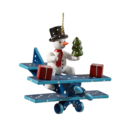 Winter Snowman on Plane