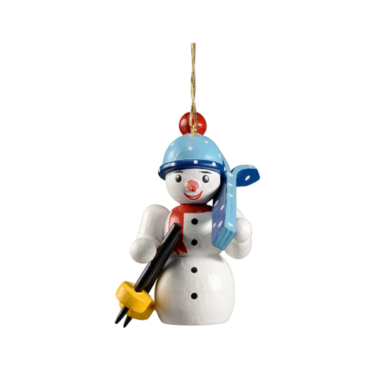 Winter Skiing Snowman