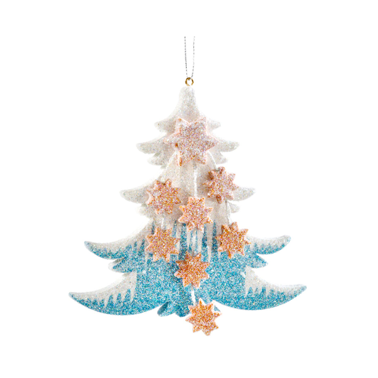 Frosty Tree with Stars Ornament