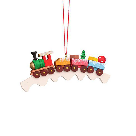 Colorful Snowy Train