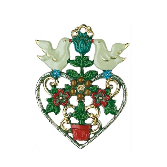 Pewter Heart with Doves