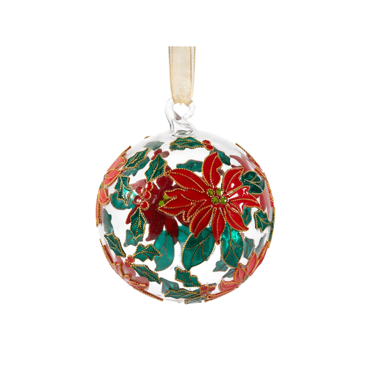Poinsettia Glass Ball