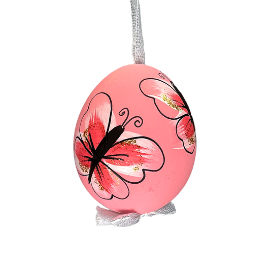 Pink Easter Egg with Butterflies