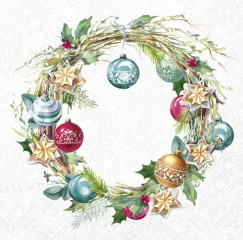 Christmas Wreath Paper Napkins