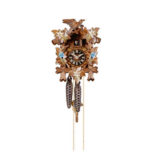 Blue Alpine Flowers Cuckoo Clock
