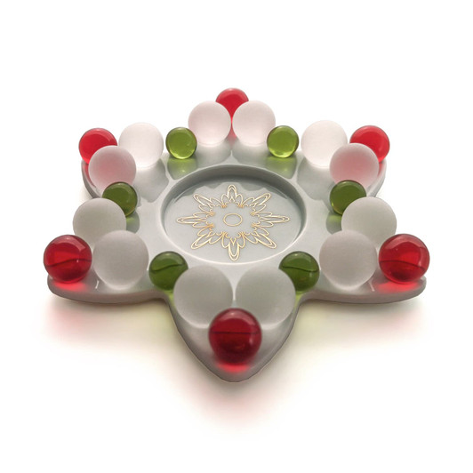 Beaded Glass Star Adventsstern
