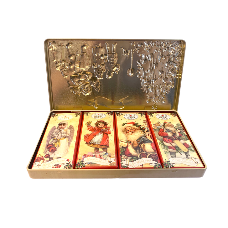 Heidel Christmas Chocolate Tin Open