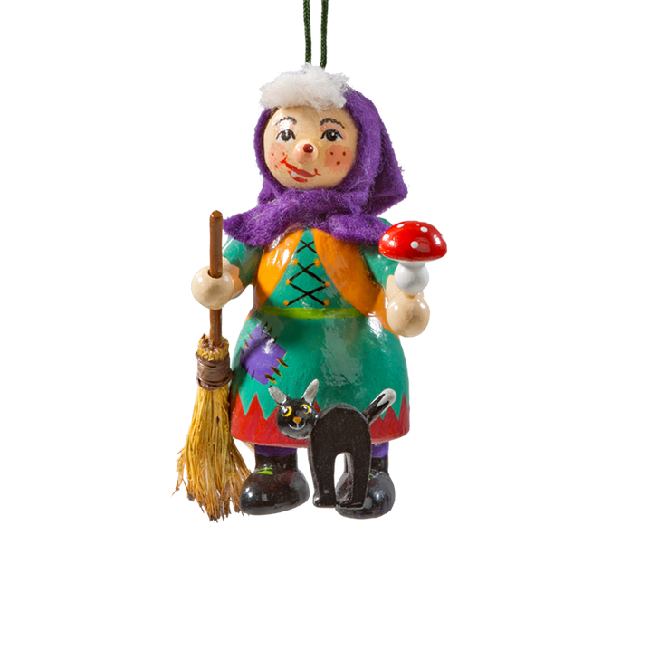 Holzbuddy Witch Wood Ornament