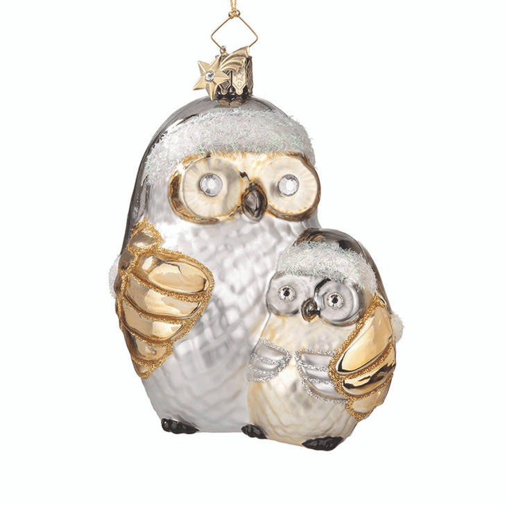 Silver and Gold Owl and Child