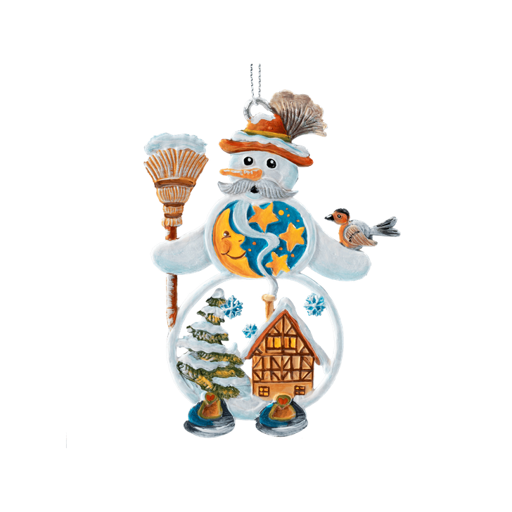 Snowman with Bavarian hat
