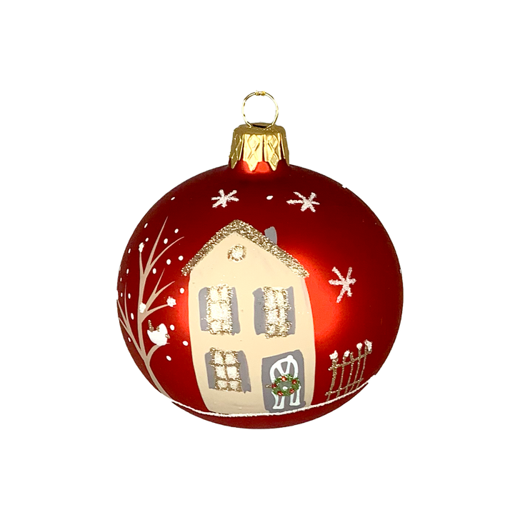 Red with Winter House