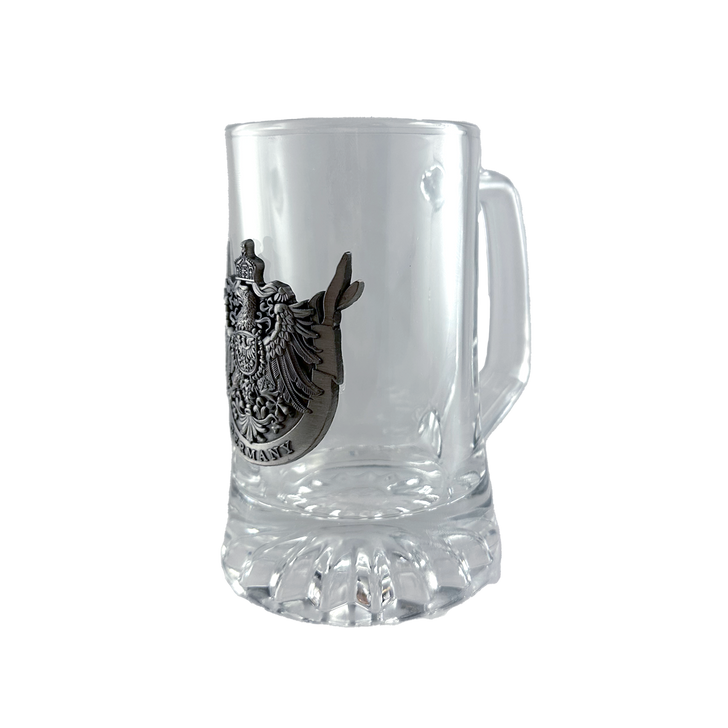 Glass German Eagle Crest Mug