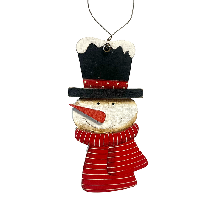 Wood Snowman in Hat