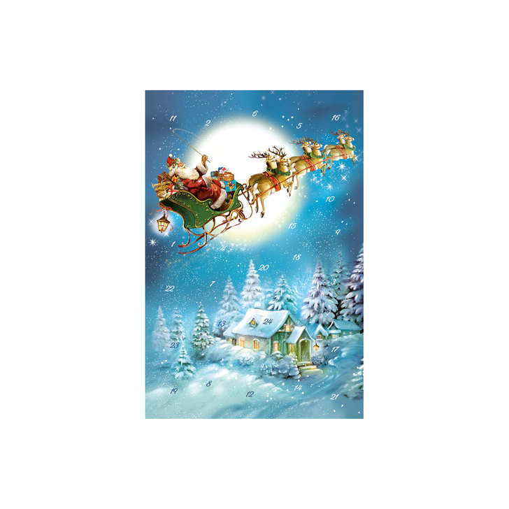 Santa Advent Calendar Card - Santa's Sleigh