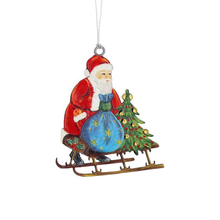 Santa Loading Sleigh - Pewter