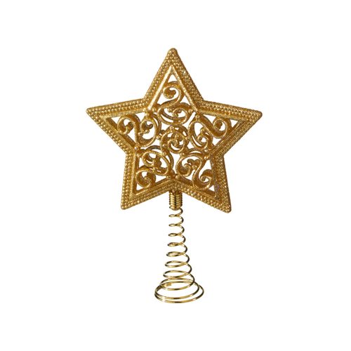 Gold Glitter Star Tree Topper