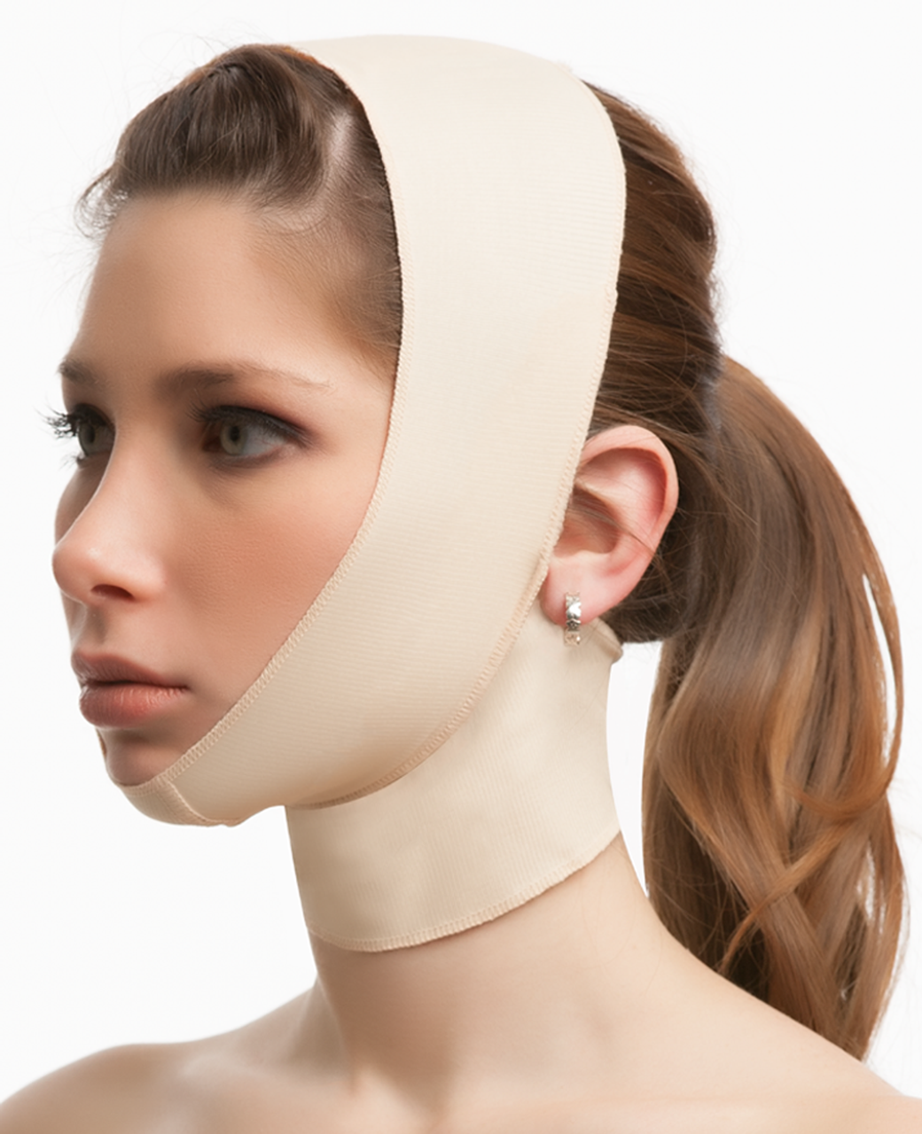 Chin Compression Garment After Liposuction Surgery, Neck Cover Strap Bandage